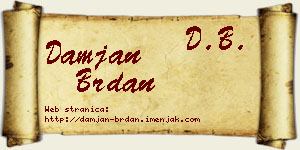 Damjan Brdan vizit kartica